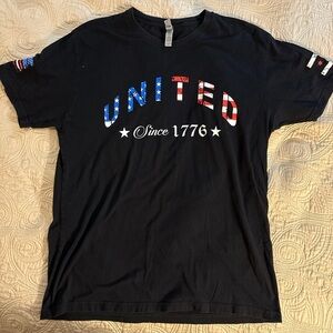 Chicago United Next Level Apparel Black Patriotic Men's T-Shirt